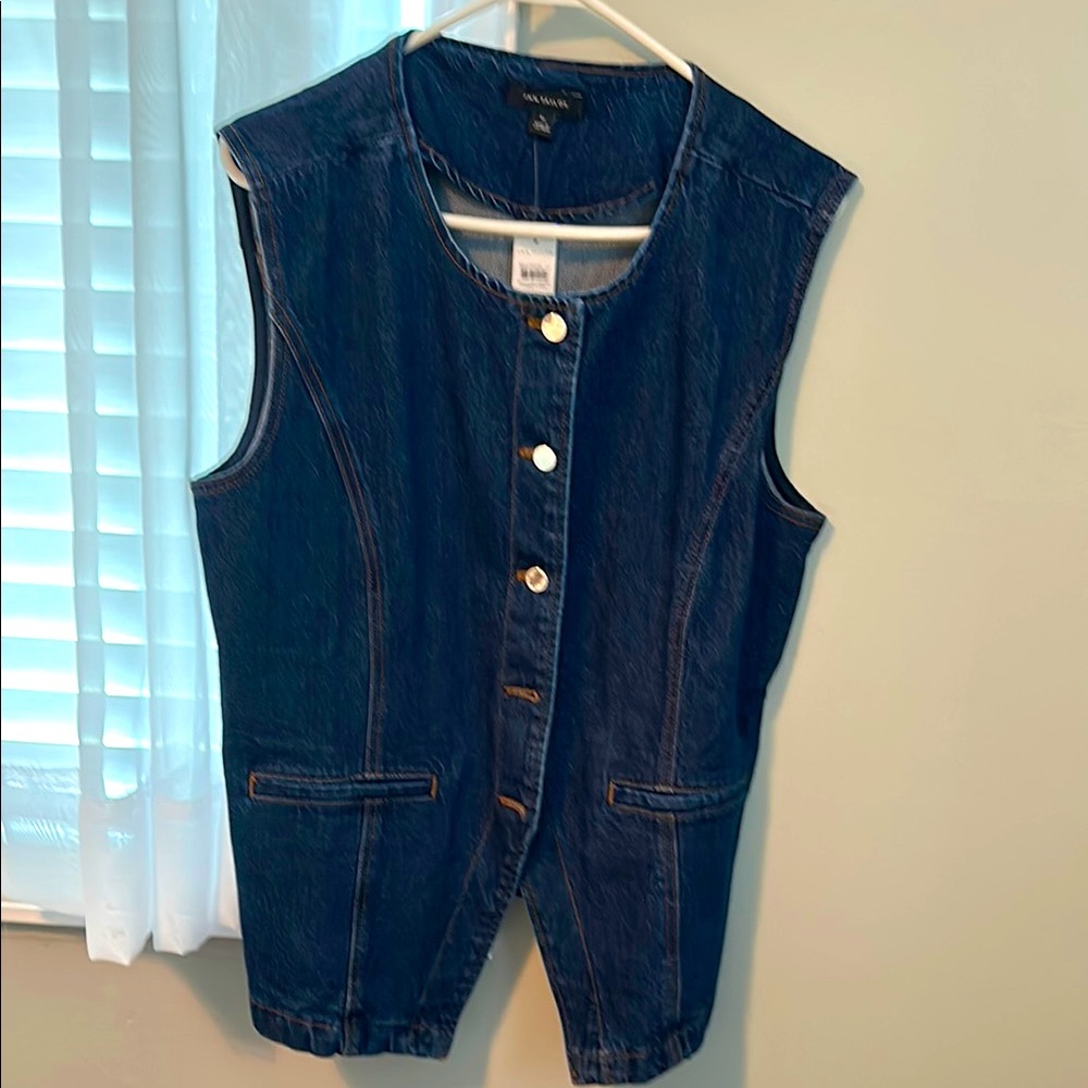 Ann Taylor Blue Denim Vest
